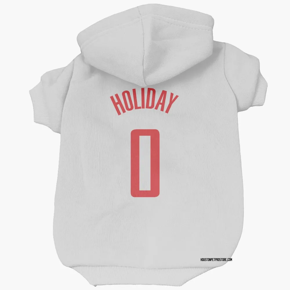 Houston Rockets Aaron Holiday White Pet Hoodie for Dog & Cat