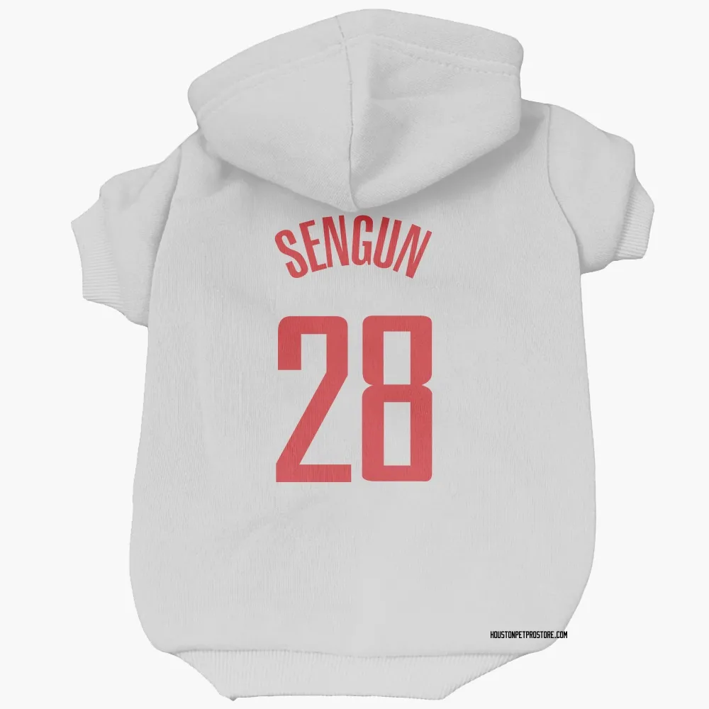 Houston Rockets Alperen Sengun White Pet Hoodie for Dog & Cat