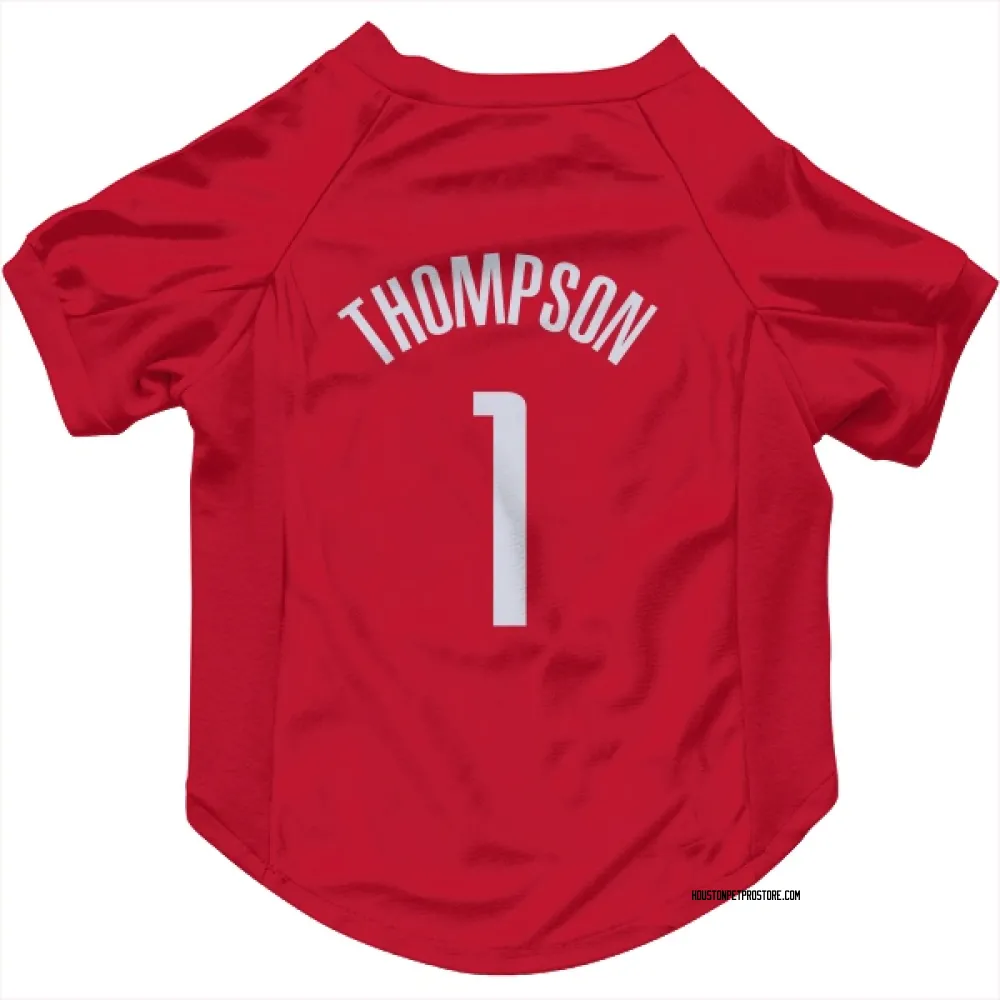 Houston Rockets Amen Thompson Red Pet Jersey for Dog & Cat