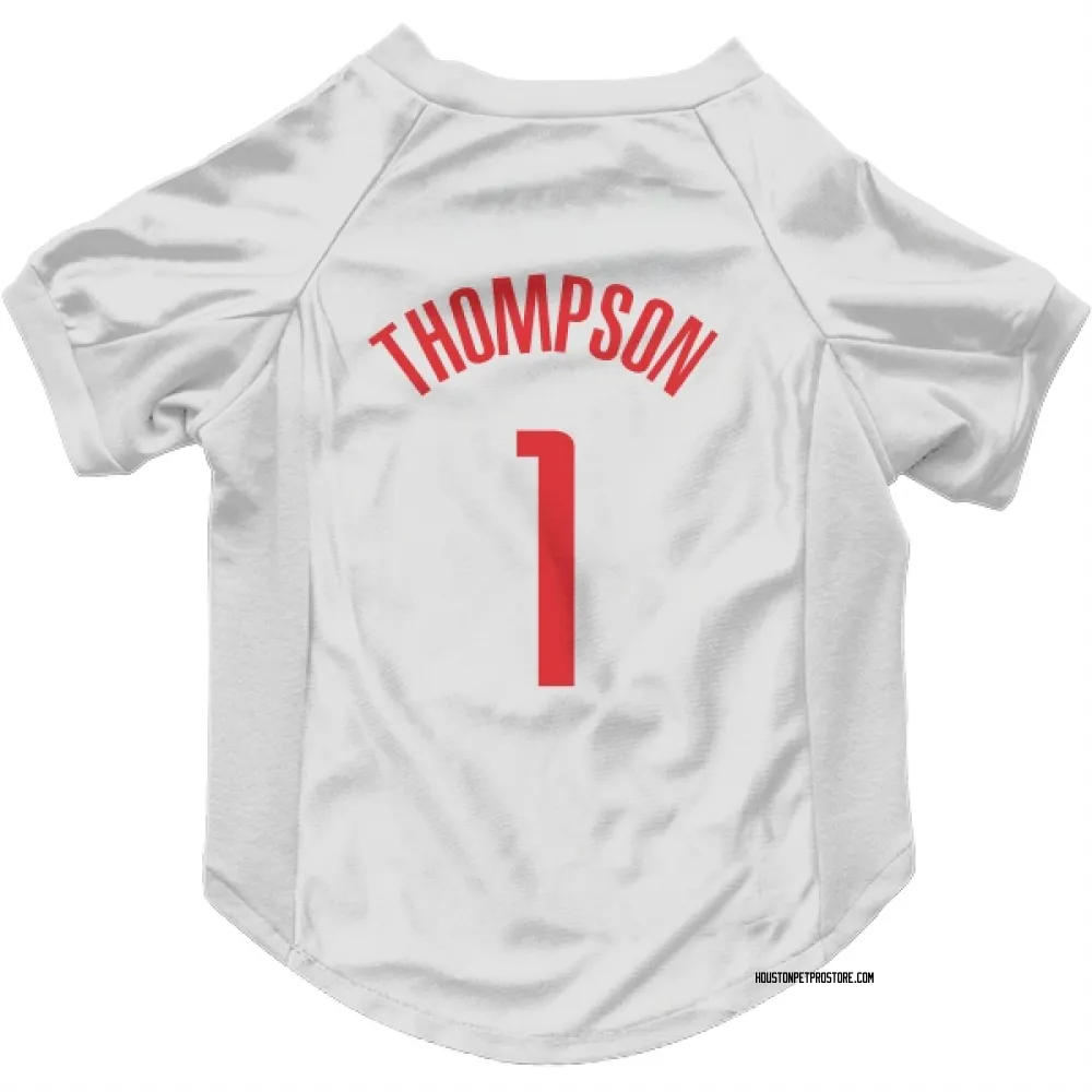 Houston Rockets Amen Thompson White Pet Jersey for Dog & Cat