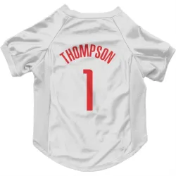 Houston Rockets Amen Thompson White Pet Jersey for Dog & Cat
