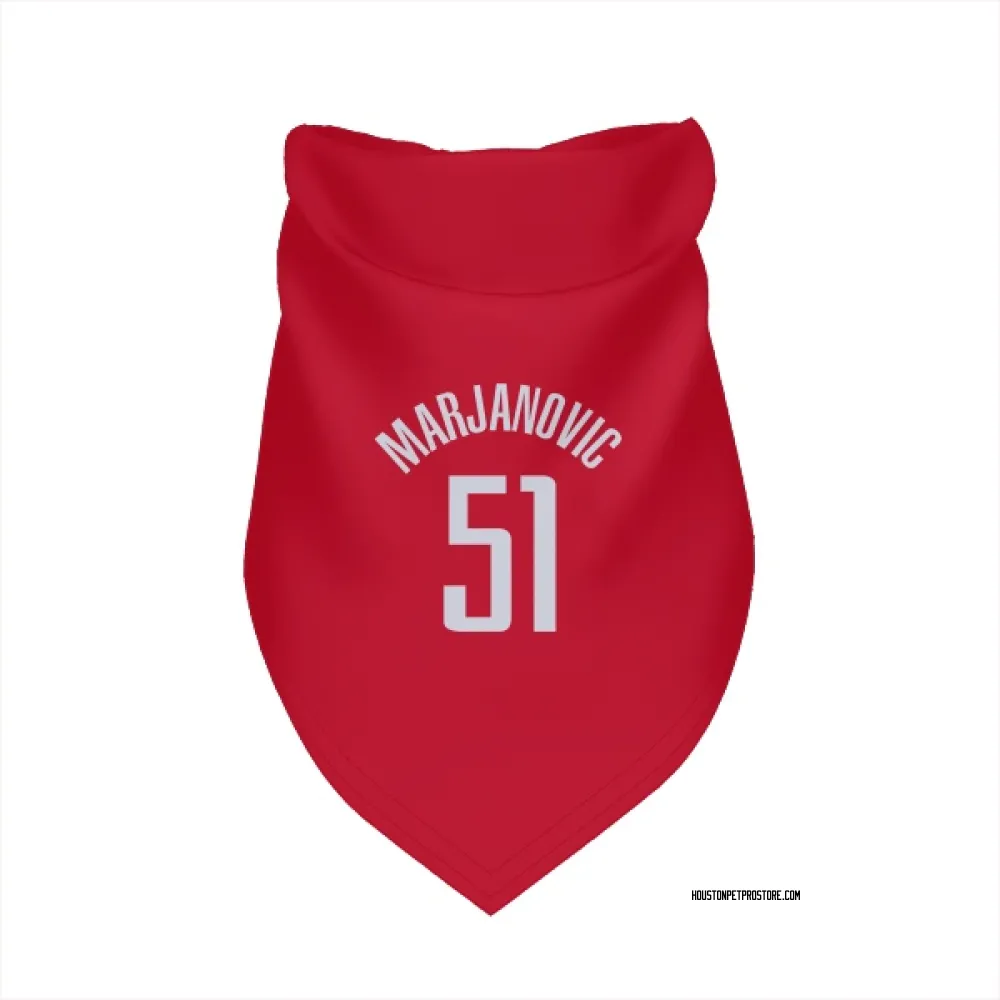 Houston Rockets Boban Marjanovic Red Pet Bandana for Dog & Cat