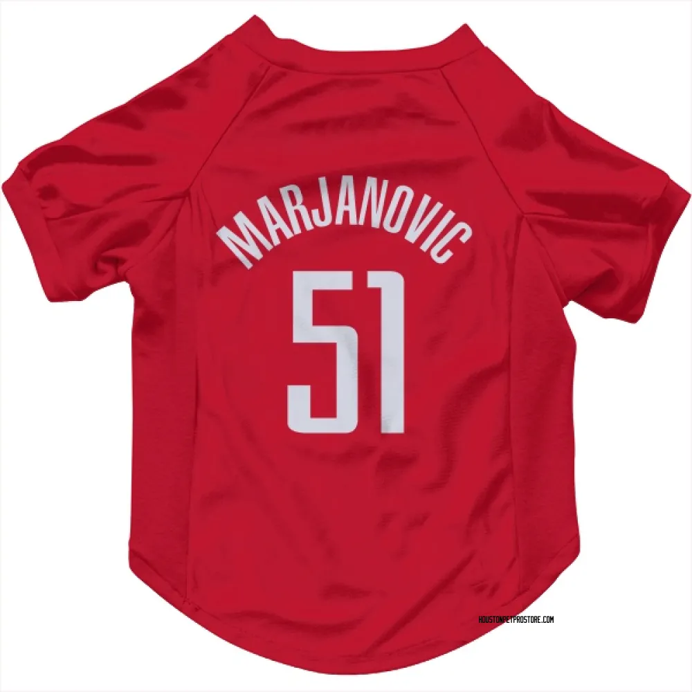 Houston Rockets Boban Marjanovic Red Pet Jersey for Dog & Cat
