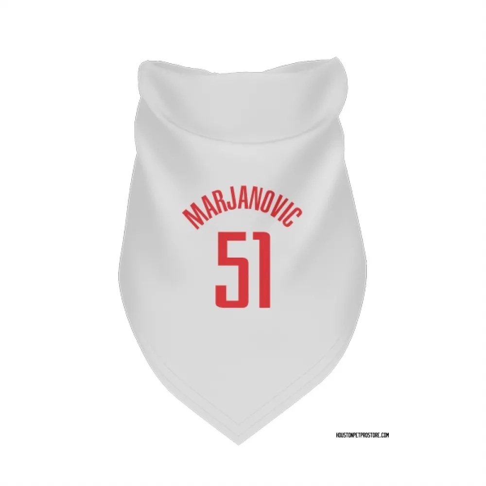 Houston Rockets Boban Marjanovic White Pet Bandana for Dog & Cat