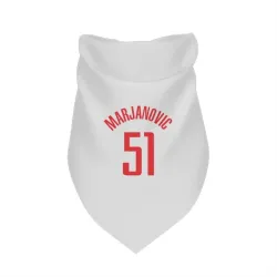 Houston Rockets Boban Marjanovic White Pet Bandana for Dog & Cat