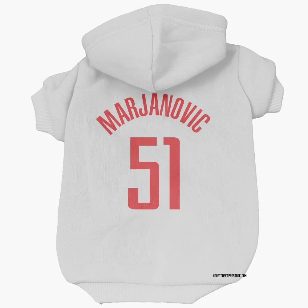 Houston Rockets Boban Marjanovic White Pet Hoodie for Dog & Cat