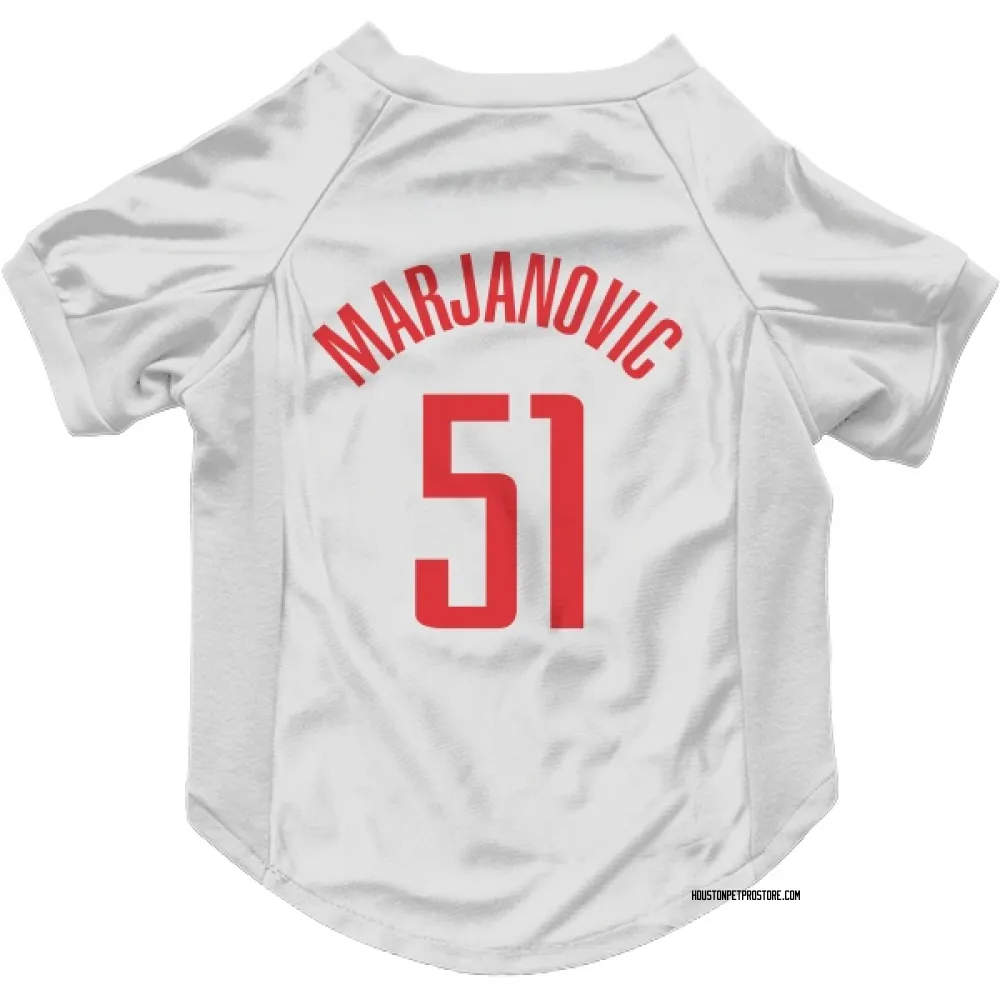 Houston Rockets Boban Marjanovic White Pet Jersey for Dog & Cat