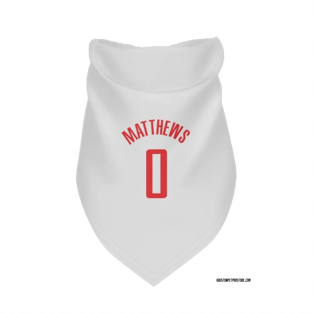 Houston Rockets Cameron Matthews White Pet Bandana for Dog & Cat