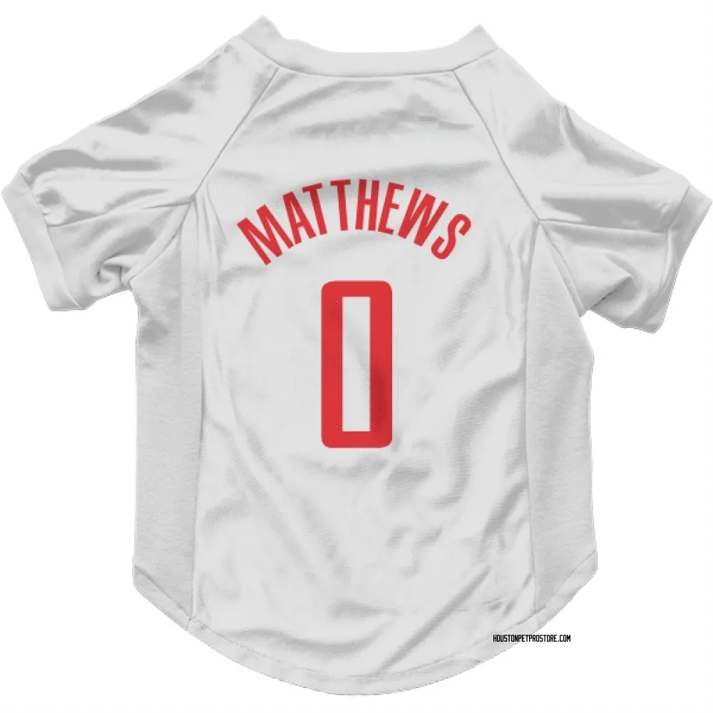 Houston Rockets Cameron Matthews White Pet Jersey for Dog & Cat