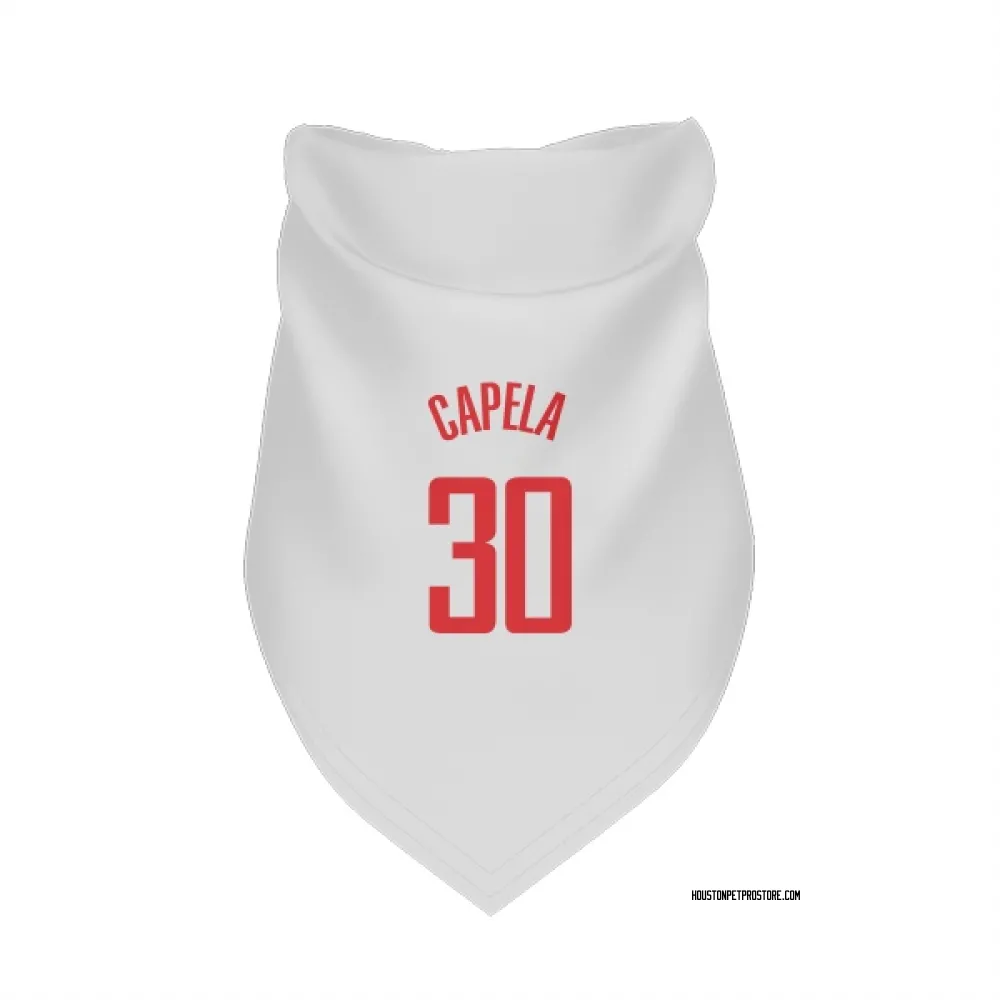 Houston Rockets Clint Capela White Pet Bandana for Dog & Cat