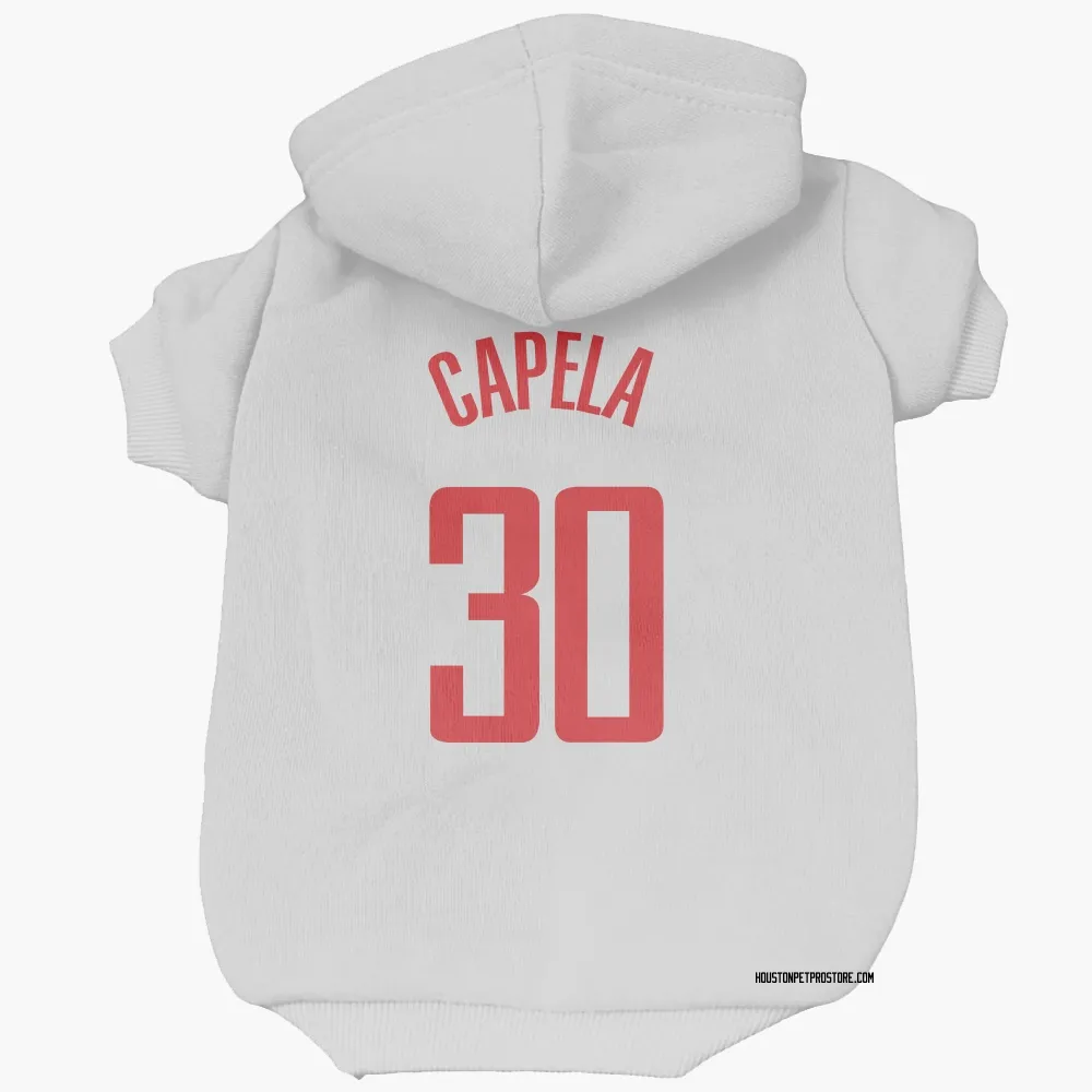 Houston Rockets Clint Capela White Pet Hoodie for Dog & Cat