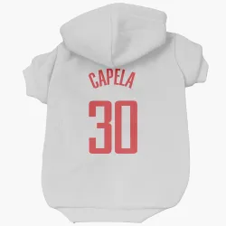 Houston Rockets Clint Capela White Pet Hoodie for Dog & Cat