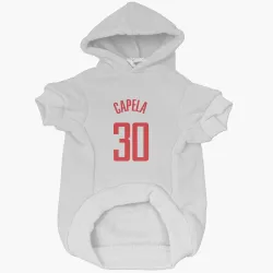Houston Rockets Clint Capela White Pet Hoodie for Dog & Cat