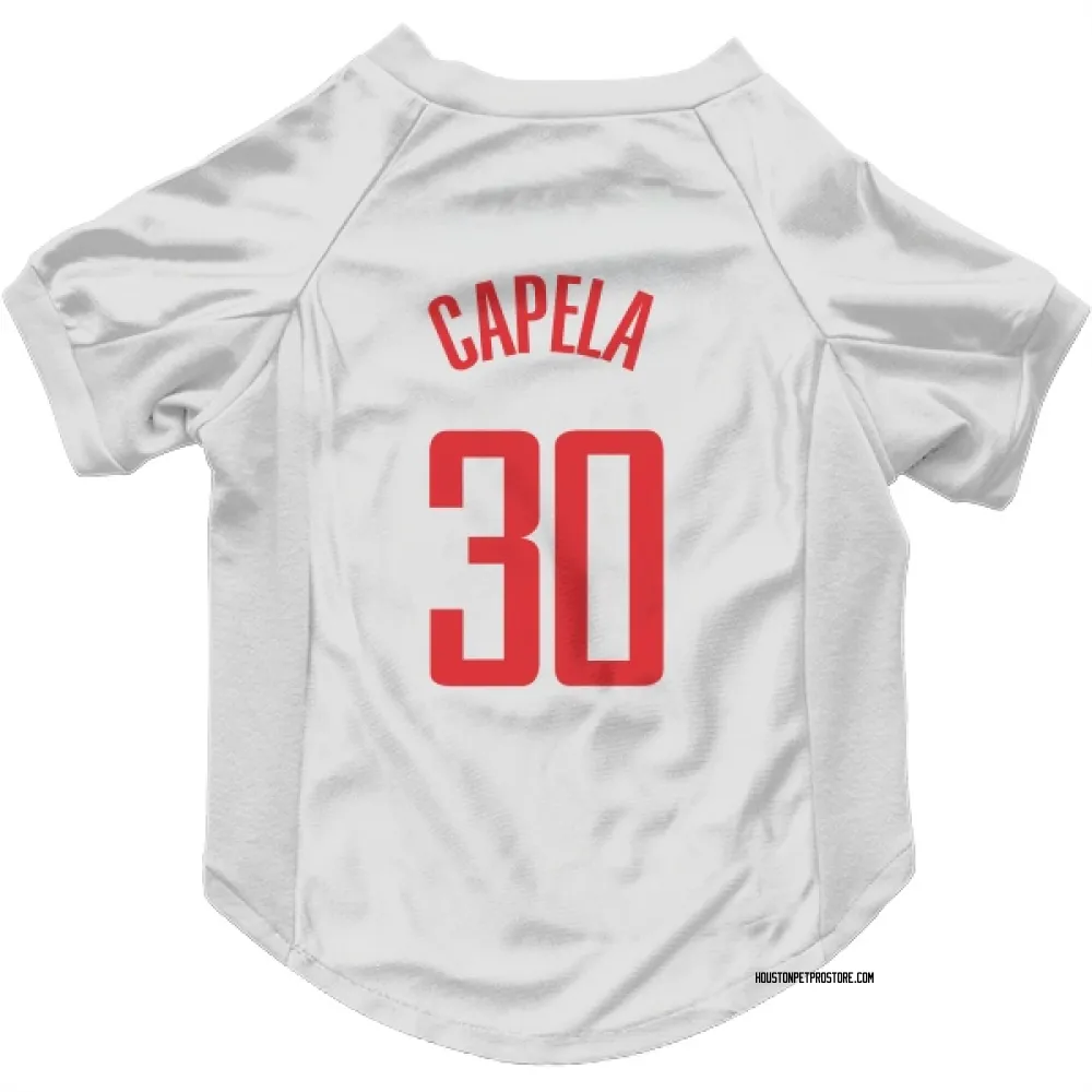 Houston Rockets Clint Capela White Pet Jersey for Dog & Cat