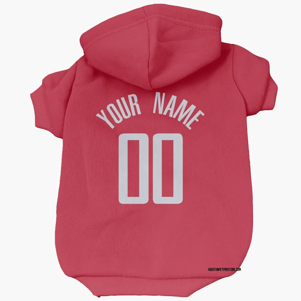 Houston Rockets Custom Red Pet Hoodie for Dog & Cat