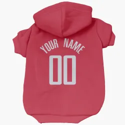 Houston Rockets Custom Red Pet Hoodie for Dog & Cat