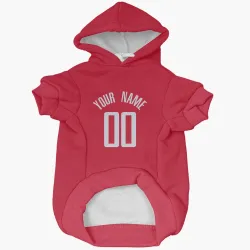 Houston Rockets Custom Red Pet Hoodie for Dog & Cat