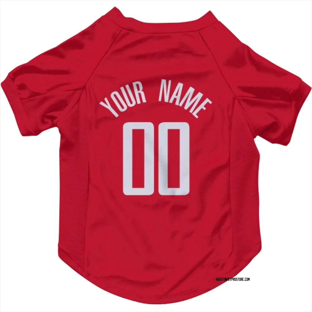 Houston Rockets Custom Red Pet Jersey for Dog & Cat