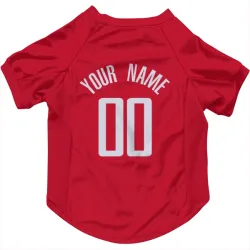 Houston Rockets Custom Red Pet Jersey for Dog & Cat