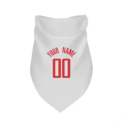 Houston Rockets Custom White Pet Bandana for Dog & Cat