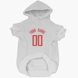 Houston Rockets Custom White Pet Hoodie for Dog & Cat