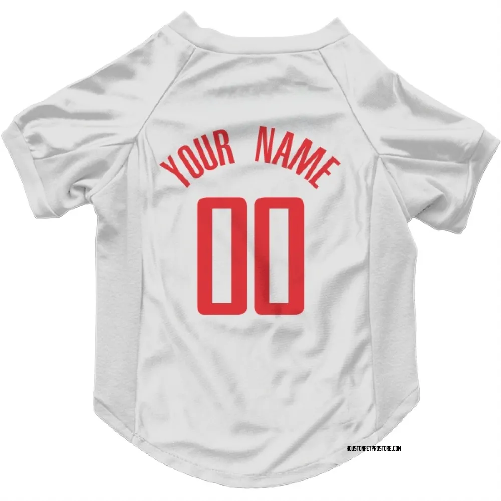 Houston Rockets Custom White Pet Jersey for Dog & Cat