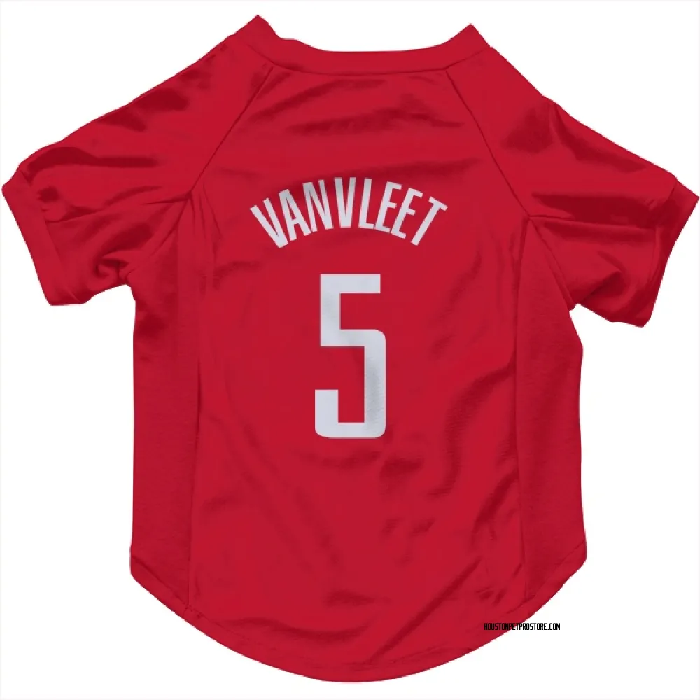 Houston Rockets Fred VanVleet Red Pet Jersey for Dog & Cat