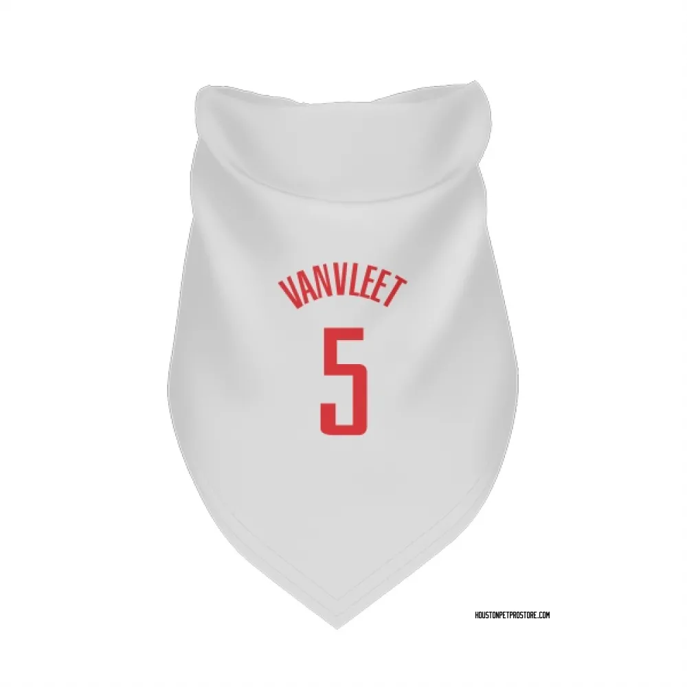 Houston Rockets Fred VanVleet White Pet Bandana for Dog & Cat
