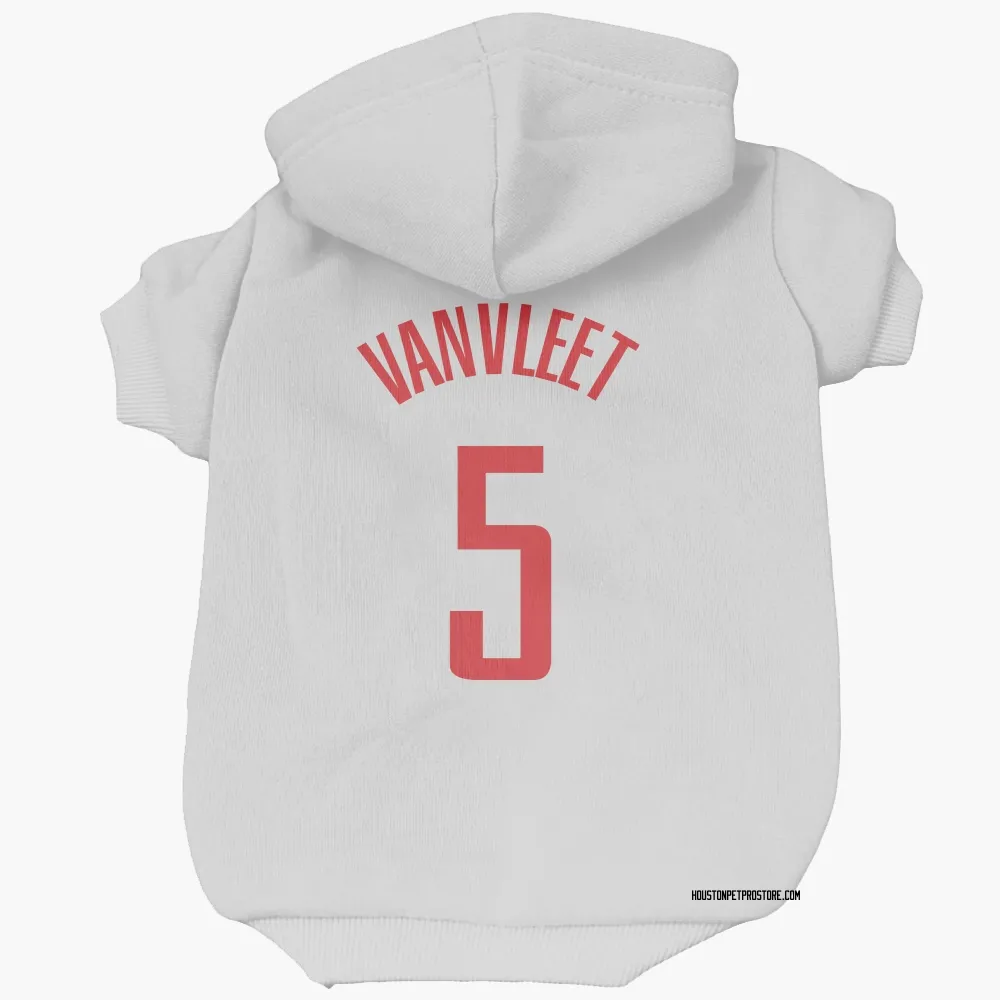 Houston Rockets Fred VanVleet White Pet Hoodie for Dog & Cat