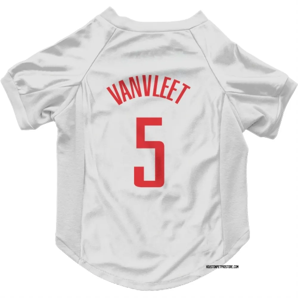 Houston Rockets Fred VanVleet White Pet Jersey for Dog & Cat
