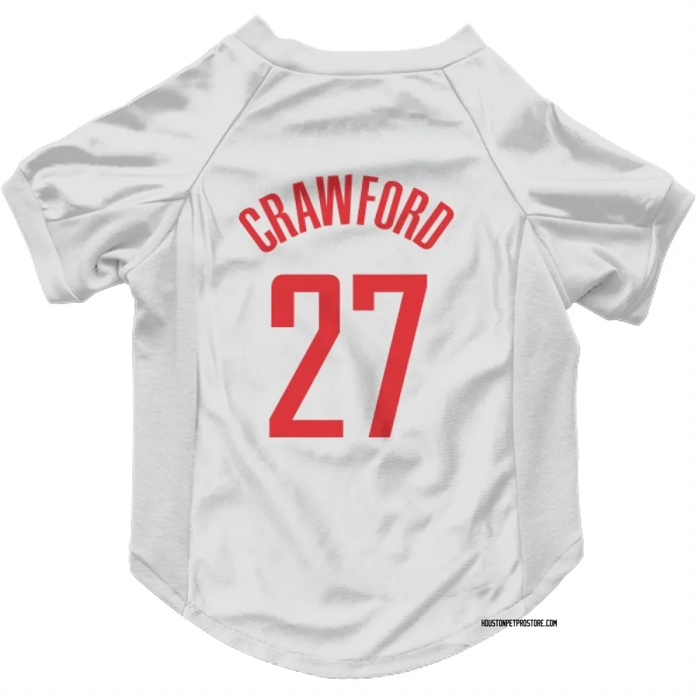 Houston Rockets Isaiah Crawford White Pet Jersey for Dog & Cat