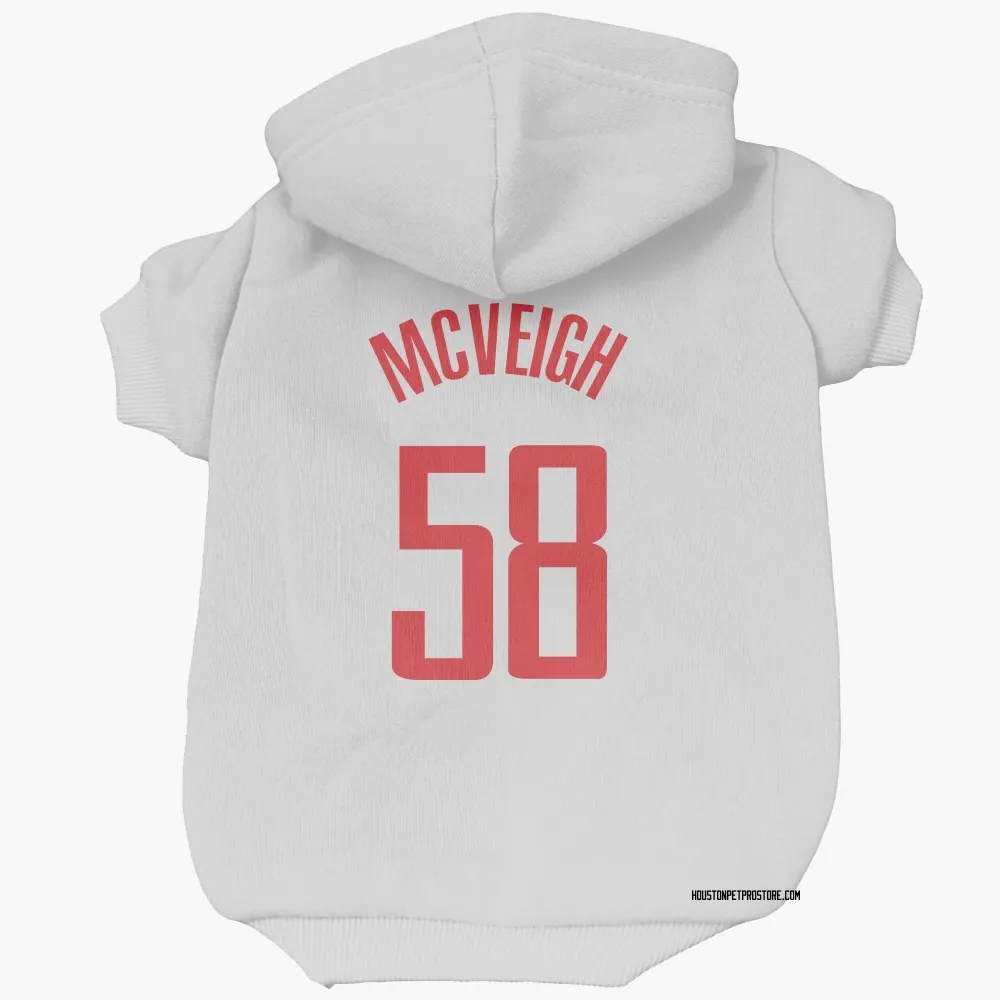 Houston Rockets Jack McVeigh White Pet Hoodie for Dog & Cat