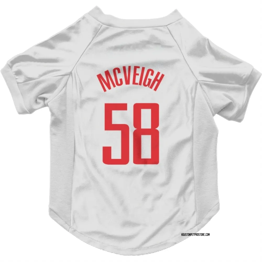 Houston Rockets Jack McVeigh White Pet Jersey for Dog & Cat