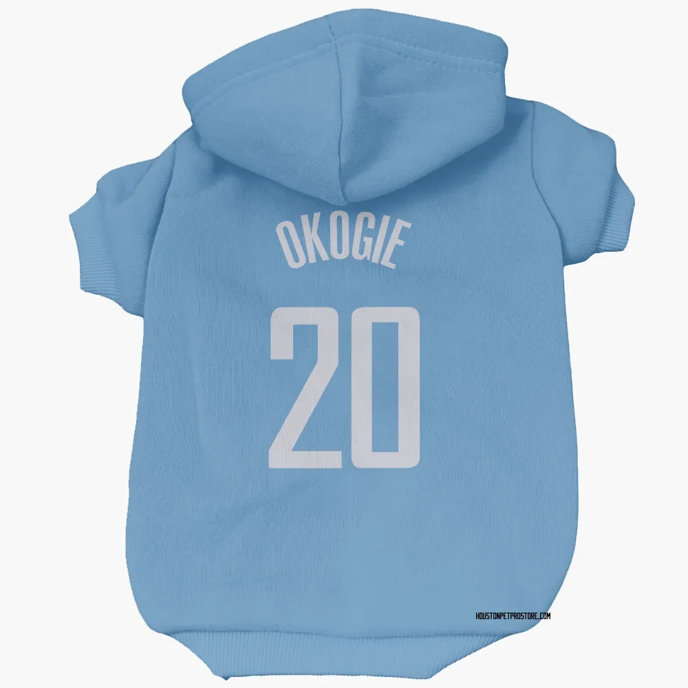 Houston Rockets Josh Okogie Blue Pet Hoodie for Dog & Cat