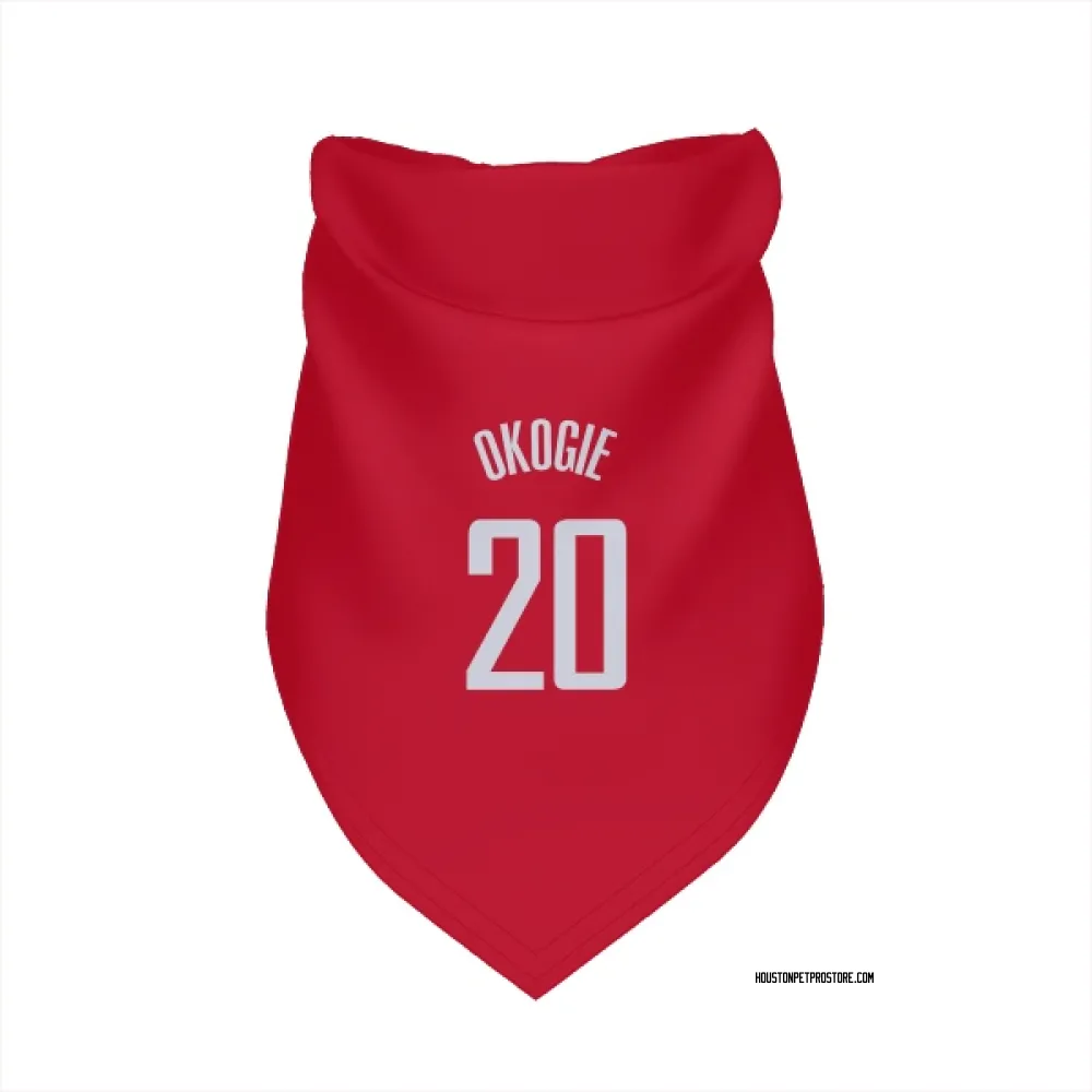 Houston Rockets Josh Okogie Red Pet Bandana for Dog & Cat