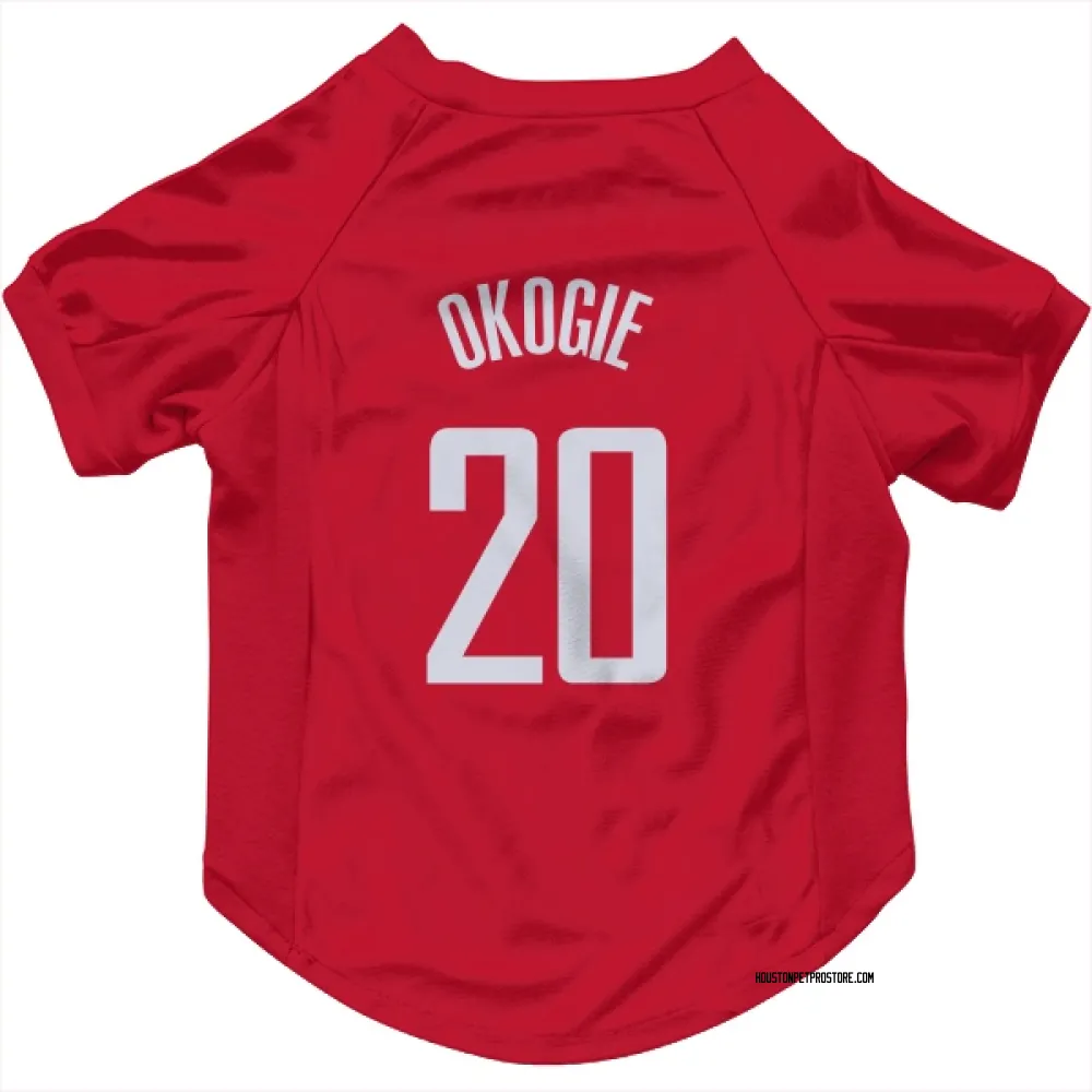 Houston Rockets Josh Okogie Red Pet Jersey for Dog & Cat