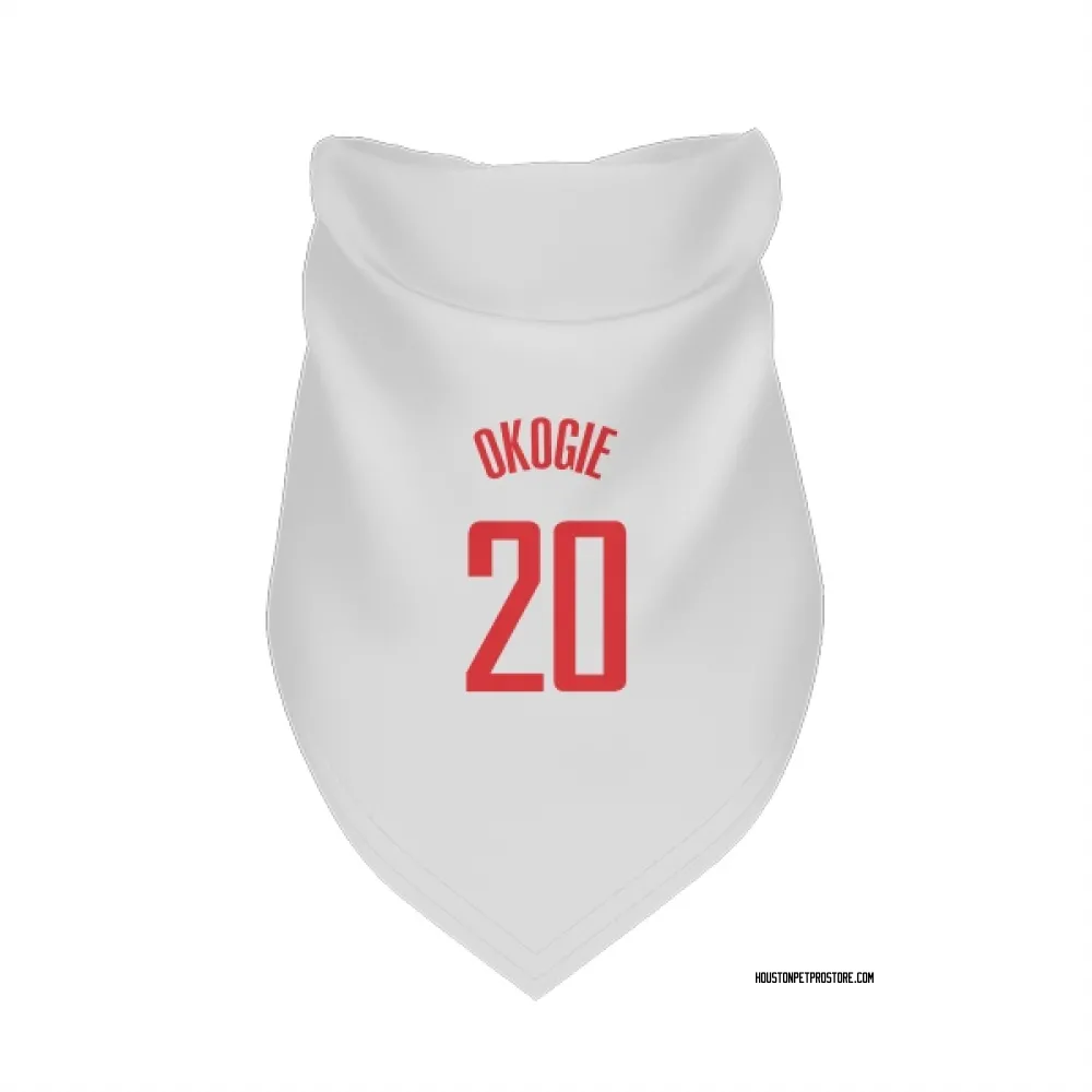 Houston Rockets Josh Okogie White Pet Bandana for Dog & Cat