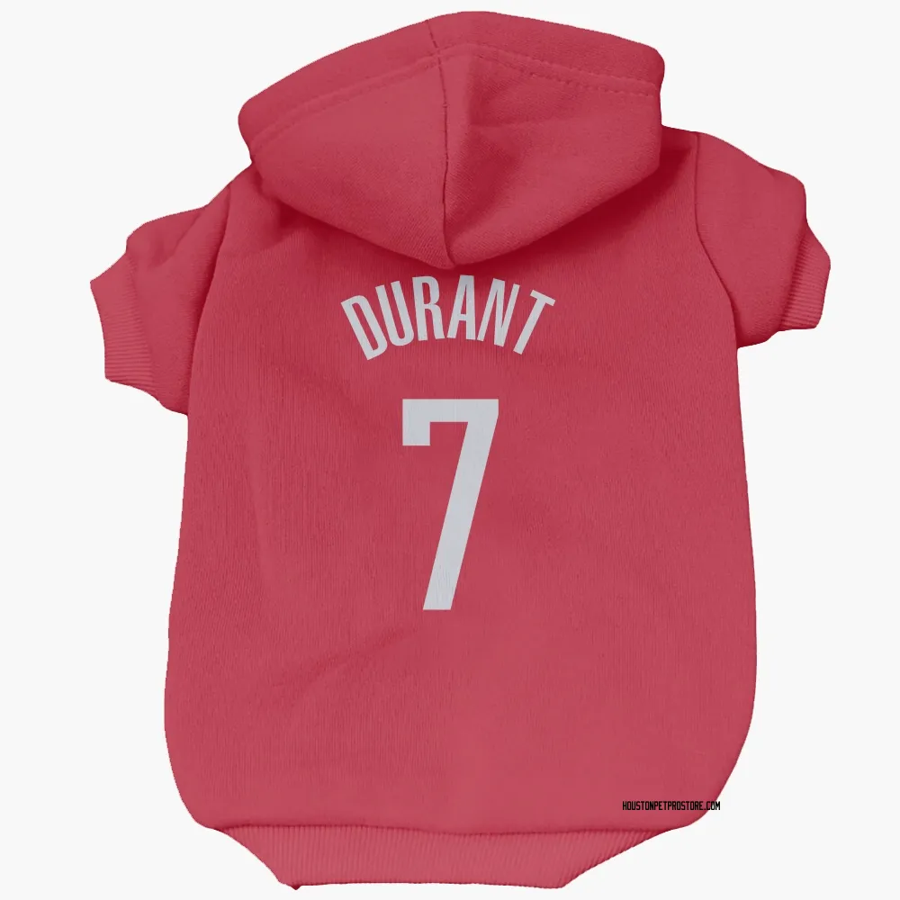 Houston Rockets Kevin Durant Red Pet Hoodie for Dog & Cat