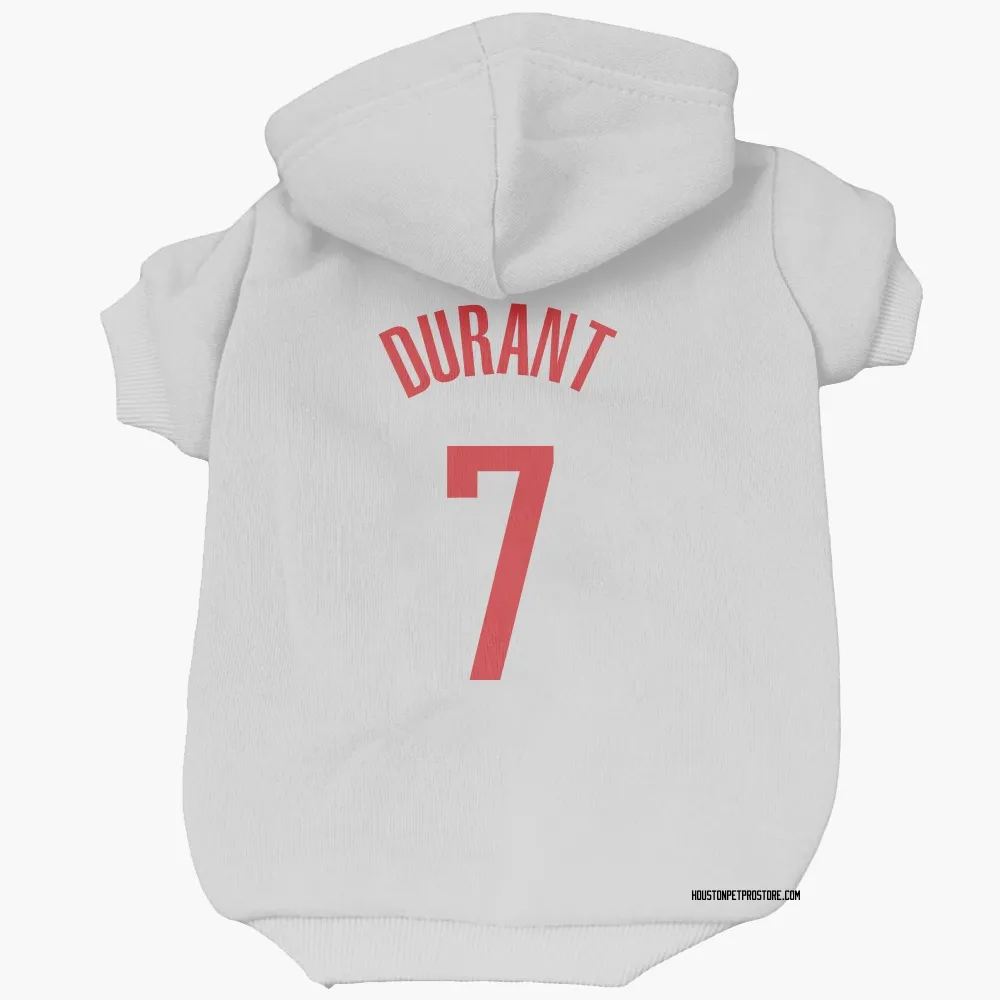 Houston Rockets Kevin Durant White Pet Hoodie for Dog & Cat