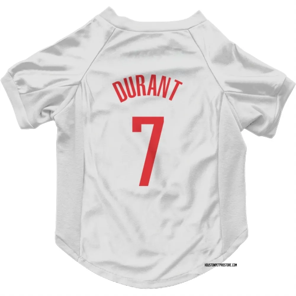 Houston Rockets Kevin Durant White Pet Jersey for Dog & Cat