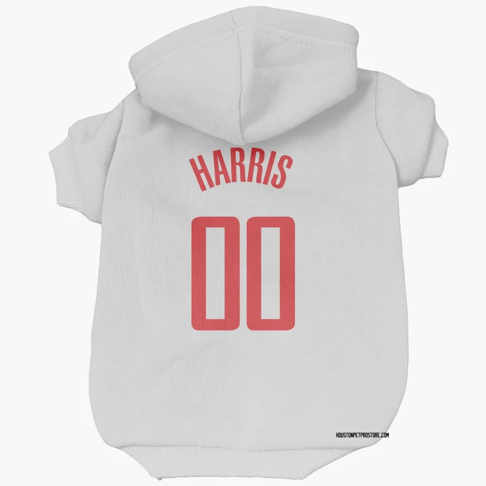 Houston Rockets Kevon Harris White Pet Hoodie for Dog & Cat