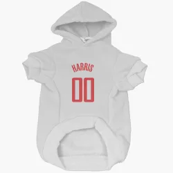 Houston Rockets Kevon Harris White Pet Hoodie for Dog & Cat