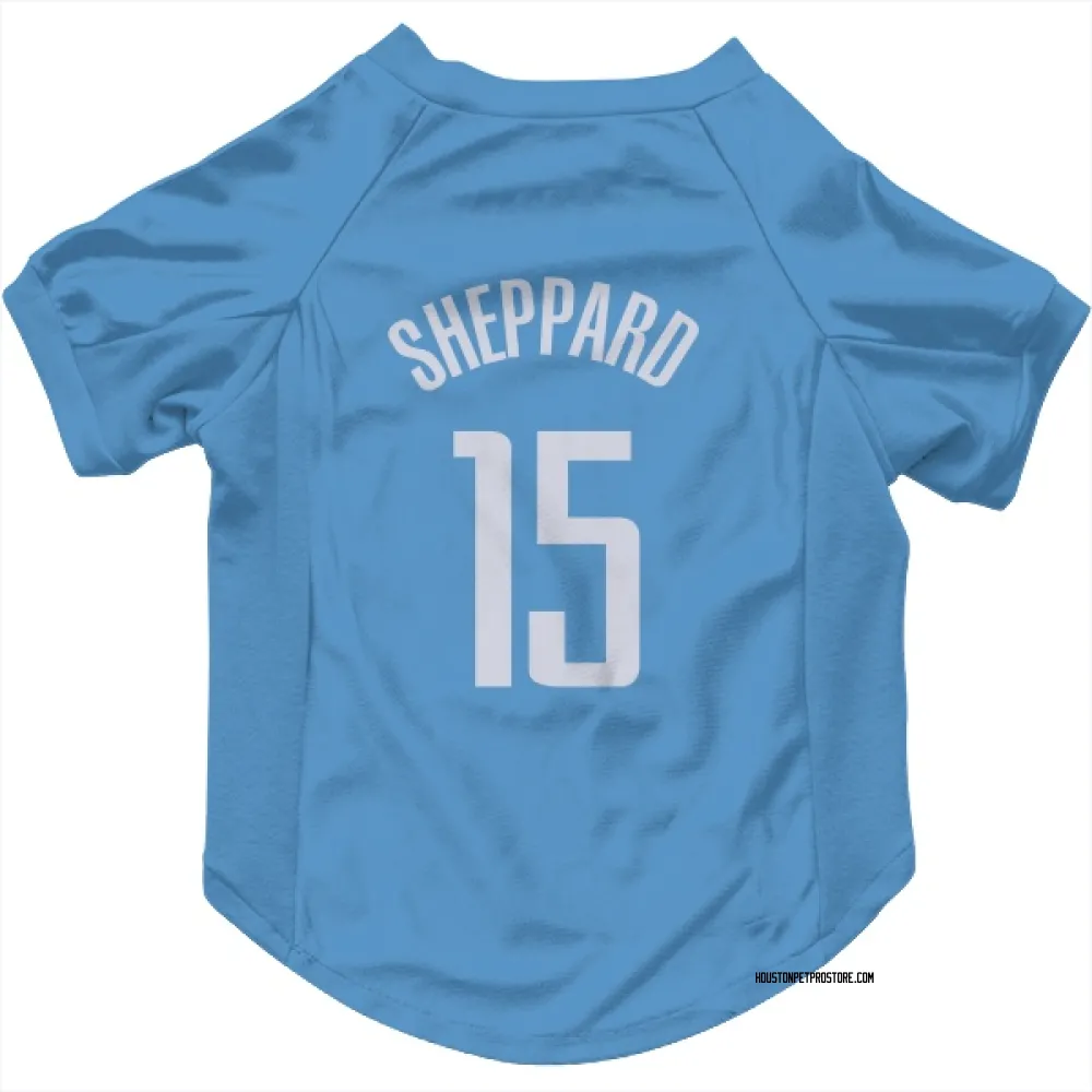 Houston Rockets Reed Sheppard Blue Pet Jersey for Dog & Cat