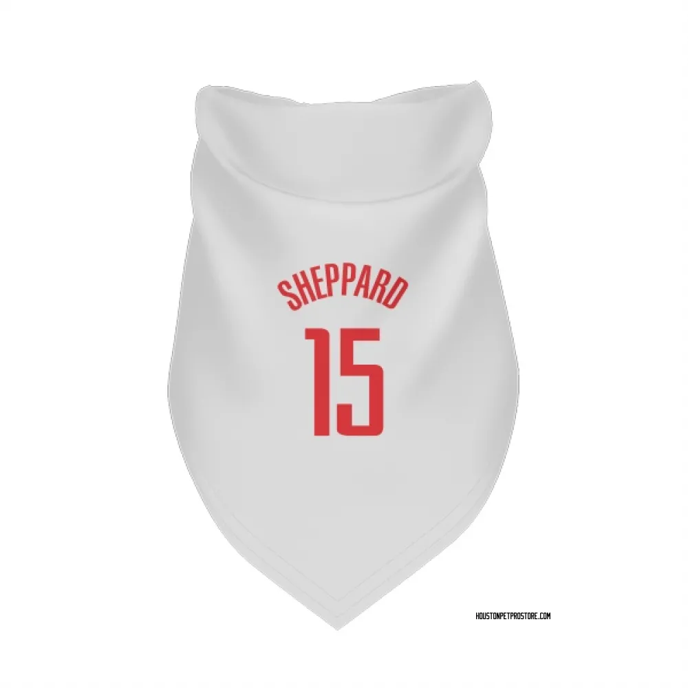 Houston Rockets Reed Sheppard White Pet Bandana for Dog & Cat