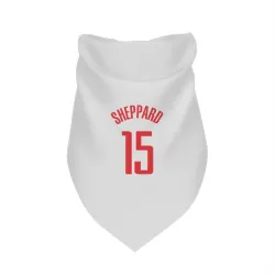 Houston Rockets Reed Sheppard White Pet Bandana for Dog & Cat