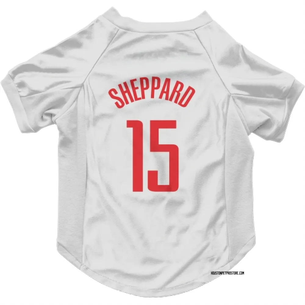 Houston Rockets Reed Sheppard White Pet Jersey for Dog & Cat