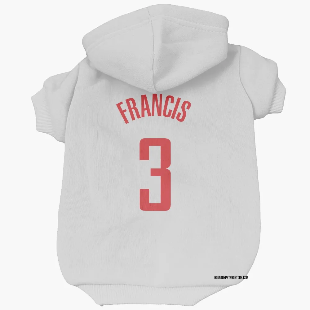 Houston Rockets Steve Francis White Pet Hoodie for Dog & Cat