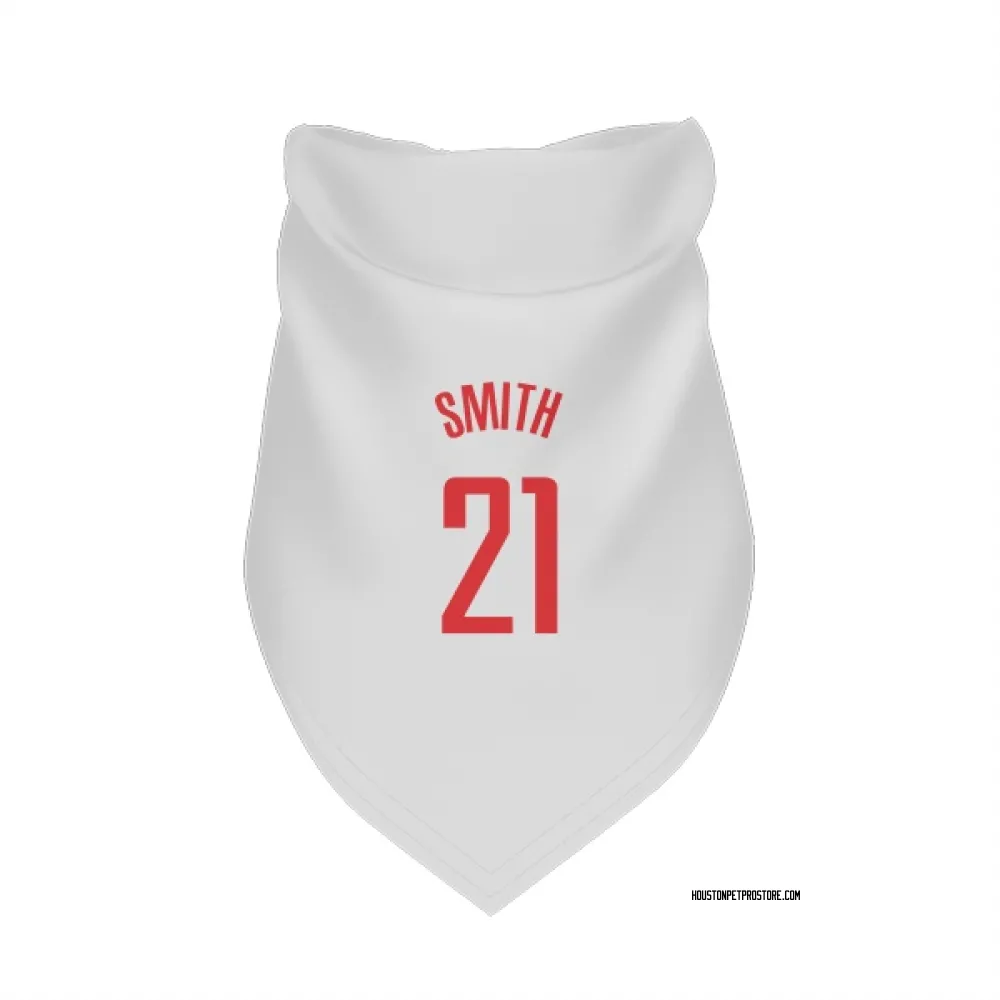 Houston Rockets Tyler Smith White Pet Bandana for Dog & Cat