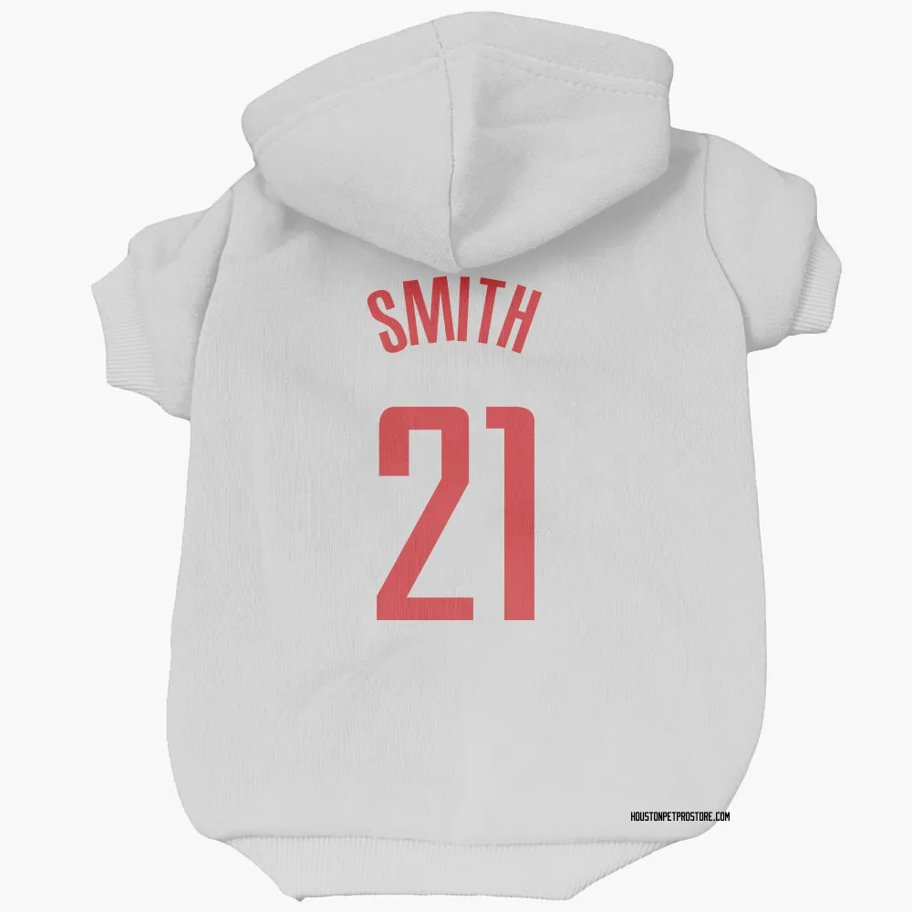 Houston Rockets Tyler Smith White Pet Hoodie for Dog & Cat