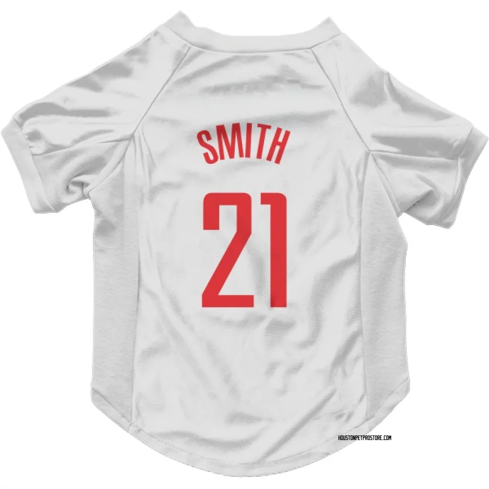 Houston Rockets Tyler Smith White Pet Jersey for Dog & Cat